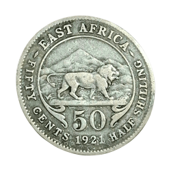 EAST AFRICA Mix Low Silver FIFTY CENTS Or HALF SHILLINGS Year 1921 King GEORGE-V **V. SCARE** Collectable Grade.