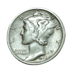 UNITED STATES OF AMERICA Silver ONE DIME Year 1941 ‘LIBERTY’ in High Collectable Grade.