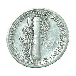Alternative view of UNITED STATES OF AMERICA Silver ONE DIME Year 1941 ‘LIBERTY’ in High Collectable Grade.
