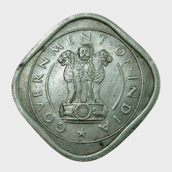 Alternative view of TWO ANNA'S Cu/Ni COMMEMORATIVE Issue "BULL" Year 1950 Bombay Mint **SCARE** High Collectable Grade.