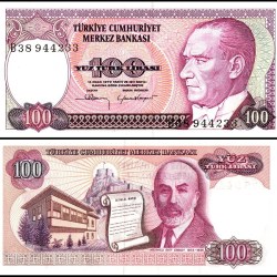 Turkey 100 Lira World Banknote 1970 P194a1 UNC World Banknote UNC Unique and rare