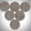 Rare 1 Rupee 1975-1981 Wheat Ears Series Set of 6 Coins Calcutta Mint Republic India - Image 2