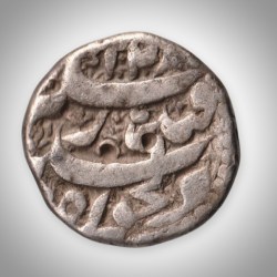 Alternative view of Extremely Rare Mughal Empire Silver Rupee | Emperor Jahangir (1605-1627 AD) | Qandahar Mint, 'Dil Khwah' Couplet Persian Legend | Weight: ~11.4g, KM# 145.13 High Collectible Grade