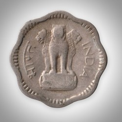 Alternative view of 10 Paise1958 Republic India Kolkata Mint Coinage of India Coin