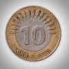 Rare 10 Rupees 2010 Bimetallic Definitive Issue Noida Mint Republic India Coin # A291 - Image 2