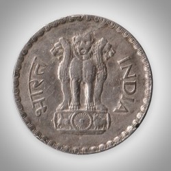 Alternative view of Rare 1 Rupee 1981 Republic of India Calcutta Mint Coinage India Coin # A126