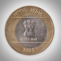 Rare Mint Shifting Die Error 10 Rupees 2009 Unity in Diversity Noida Coinage of Republic India Coin # A071