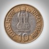 Rare 10 Rupees 2008-2009 Homi Bhabha Birth Centenary Year Bombay Mint Republic India Coin # A301 - Image 2
