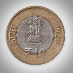 Alternative view of Rare 10 Rupee 2013 Diamond Jubilee of Coir Board Noida Mint Republic of India Commemorative Coin # A302