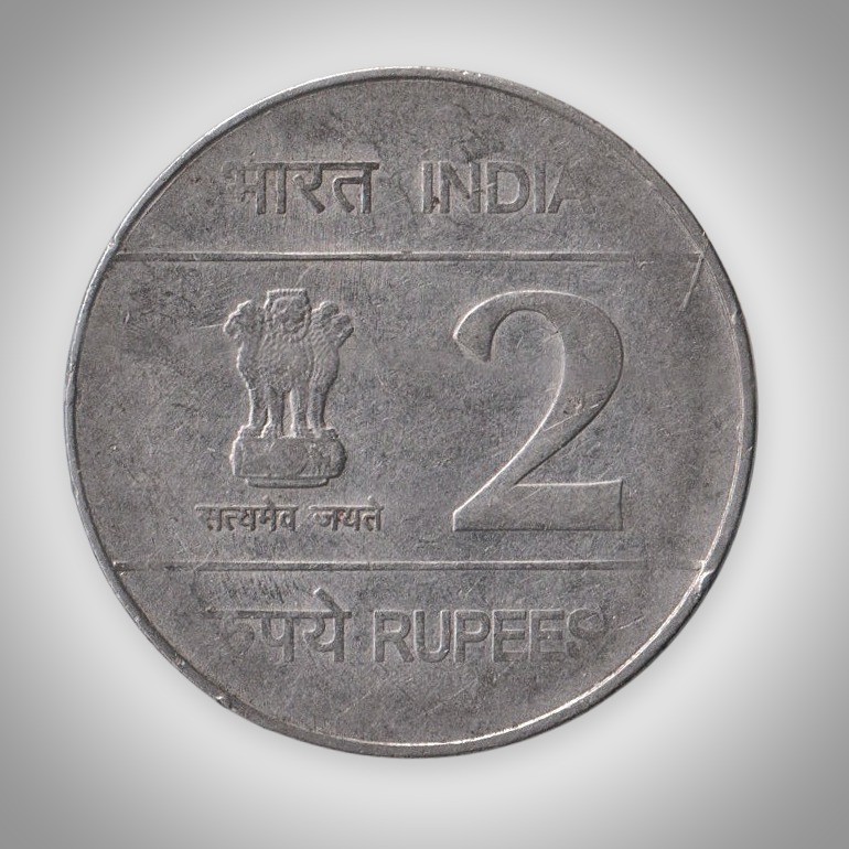 Rare 2 Rupee 2010 XIX Commonwealth Games Delhi Commemorative Calcutta Mint Republic India Coin # A307 - Image 2