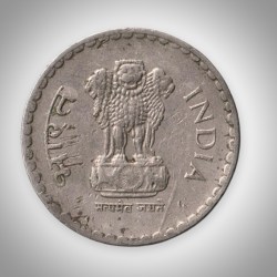 Alternative view of Rare 5 Rupees 1999 Republic India Foreign Mint Coinage India Coin # A149