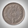 Rare 1 Rupee 1989 Jawaharlal Nehru Centenary Bombay Mint Republic of India Coin # A314 - Image 2