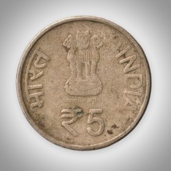 Alternative view of Rare 5 Rupees Komagata Maru Incident Centenary Commemoration Noida Mint Republic India Coin # A287