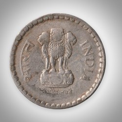 Alternative view of Rare 5 Rupees 1999 Republic of India Calcutta Mint Coinage India Coin # A146