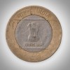 Rare 10 Rupees 2009 Bimetallic Fifteen Rays Type Noida Mint Republic of India Coinage India Coin # A290