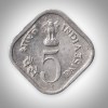 Rare 5 Paise 1976 Food and Work for All FAO Commemorative Bombay Mint Republic of India Coin # A084 - Image 2