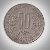 Rare 50 Paise 1985 Republic India Taegu (Korea) Mint Coinage India Coin # A070