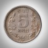 Rare 5 Rupees 2003 Republic of India Hyderabad Mint Coinage India Coin # A165