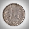 Rare 5 Rupees 1999 Republic of India Calcutta Mint Coinage India Coin # A146
