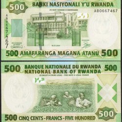 Rwanda 500 Cinq Cents World Banknote UNC Unique and Rare
