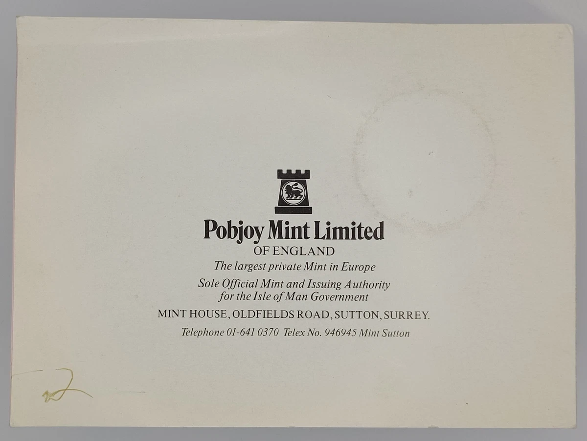 1976 Isle Of Man High Grade Crown Bicentenary Of American Independence issued by Pobjoy Mint England Rare Commemorative Coin with cover
