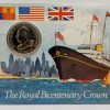 1976 Isle Of Man High Grade Crown Bicentenary Of American Independence issued by Pobjoy Mint England Rare Commemorative Coin with cover