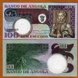Angola 100 Escudos 1973 UNC World Banknote UNC Unique and Rare